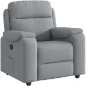 vidaXL Relaxsessel Hellgrau Stoff
