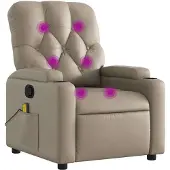 vidaXL Massagesessel Cappuccino-Braun Kunstleder