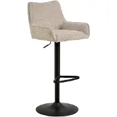 Actona Barhocker Hocker Höhenverstellbar beige schwarz 114 cm Sitzhocker Küchenhocker