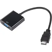 LechPol Adapter AV D-Sub (VGA) Mini - HDMI schwarz (KOM0842)