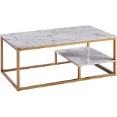Teamson Home Marmo Modern Holz Marmoreffekt Couchtisch Wohnzimmer VNF-00036