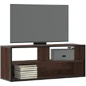 vidaXL TV-Schrank Braun Eiche 100x31x39,5 cm Holzwerkstoff und Metall