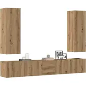 vidaXL TV-Wandschränke 5 Stk. Artisan-Eiche Holzwerkstoff