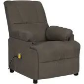vidaXL Massagesessel Dunkelgrau Mikrofasergewebe