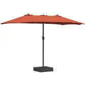 vidaXL Garten-Sonnenschirm Terrakotta 385 x 209 x 244 cm