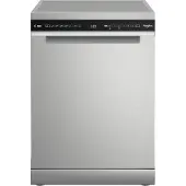 Whirlpool MaxiSpace W7F HS41 X, Freistehend, Standardgröße (60 cm), Edelstahl, Schwarz, Tasten, 1,3 m
