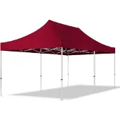 TOOLPORT 3x6m Aluminium Faltpavillon, ohne Seitenteile, rot