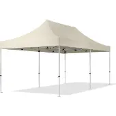 TOOLPORT 3x6m Aluminium Faltpavillon, ohne Seitenteile, creme