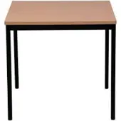 Proregal Bürotisch Wolf | Quadratisch | HxBxT 75x70x70 cm | Schwarz-Buche