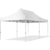 TOOLPORT 3x6m Aluminium Faltpavillon, ohne Seitenteile, weiß