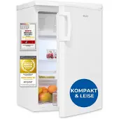 Exquisit Kühlschrank ohne Gefrierfach, EEK: C, 118 l, 4-Sterne-Gefrierfach, 2 Glasablagen, , 55cm breit, Türanschlag wechselbar, KS16-4-HE-040C weiss