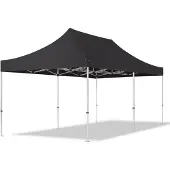 TOOLPORT 3x6m Aluminium Faltpavillon, ohne Seitenteile, schwarz