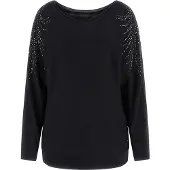 GUESS Pullover W5BR38 Z2NQ2 Schwarz Relaxed Fit