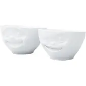Tassen Schälchen-Set 200ml - Lachend Zwinkernd weiß