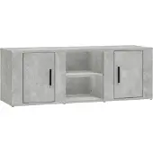 vidaXL TV-Schrank Betongrau 100x31,5x35 cm Holzwerkstoff