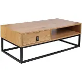 Home Deco Factory Couchtisch aus Holz und Metall Abbott