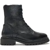 Tamaris Damen Stiefelette Reißverschluss Warmfutter Schnürung Profil 1-26222-41, Größe:41 EU, Farbe:Schwarz