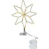 Star Trading LED-Baumspitze "Topsy", Sternform, gold, outdoor