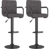 vidaXL Barhocker 2 Stk. Taupe Stoff