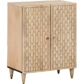 vidaXL Beistellschrank 60x33x75 cm Massivholz Mango