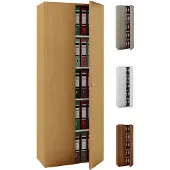 VCM Büroschrank mit 5 Fächern moderner Aktenschrank mit Drehtüren Maße ca. B. 70 x H. 178 x T. 40 cm – Vandol