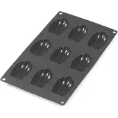 Lékué Backform 9 Madeleines Silikon Black