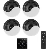 Power Dynamics Powerline B100BSet Unterputz-Audioverstärker mit 4 Deckenlautsprechern
