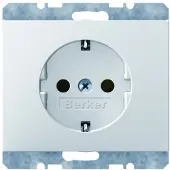 Berker Hager 47357009, Typ F, Weiß, Kunststoff, Thermoplast, 250 V, 16 A, 50 - 60
