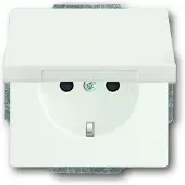 Busch-Jaeger BUSCH JAEGER Steckdose SCHUKO 20 EUK-884 Klappdeckel studioweiß matt