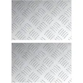 vidaXL Treppe Tritt Rechtwinklig 2 pcs Silber 30 x 20 cm Aluminium