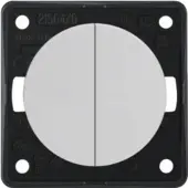 Berker Serientaster, 2 Schließer, gem. Eingangskl., Integro Flow/Pure, polarw. gl., Knopf, Weiß, Thermoplast, Integro Flow/Pure, 10 Stück(e)
