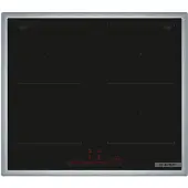 Bosch Serie 6 PVQ645HB1E, Schwarz, Integriert, 60 cm, Zonen-Induktionskochfeld, Glaskeramik, 4 Zone(n)
