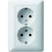Gira Doppelsteckdose Schuko 078001 Standard 55 cremeweiß
