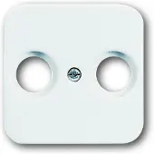 Busch-Jaeger Zentralscheibe, 2531-214, für TV/SAT-Antennendose 2-fach, Reflex SI, alpinweiß, 1 Stk.