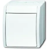 Busch-Jaeger 2601/6 W-54, 1P, Weiß, 250 V, 10 A, 74 mm, 55 mm