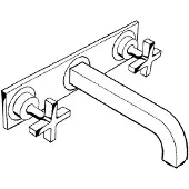 Axor 39144000 3-Loch Waschtischarm.Axor Citterio