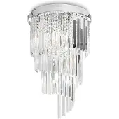 Ideal Lux Carlton Pl8 Cromo Ceiling Lamp Durchsichtig