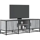 vidaXL TV-Schrank Grau Sonoma 120x35x41 cm Holzwerkstoff und Metall