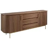 Angel Cerdá Anrichte 3228 in Walnuss / Gold – (B)210 x (H)80 x (T)45 cm | Gr.: onesize