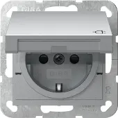 Gira SCHUKO-Steckd. KD + SP SRK System 55 F Alu 475426