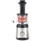 H.Koenig GSX10 Compact'One Entsafter Slow Juicer / 0,75 L/Saft- und Tresterbehälter/Edelstahlgehäuse, 150 W, Silber