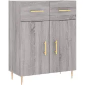 vidaXL Highboard Grau Sonoma 69,5x34x180 cm Holzwerkstoff