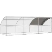 vidaXL Hühnerkäfig 3 pcs Silber 600 x 200 x 200 cm Stahl und PE