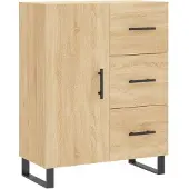 vidaXL Highboard Sonoma-Eiche 69,5x34x180 cm Holzwerkstoff