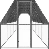 vidaXL Outdoor-Hühnerkäfig 2x10x2 m Verzinkter Stahl