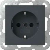 Gira System 55, Schuko, Anthrazit, 250 V, 16 A, 32 mm
