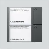 Mobotix S. SIEDLE & SÖHNE SIED Tasten-Modul TM612-2DG 2fach Dunkelgrau-Glimmer 038757