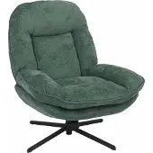 Mendler Relaxsessel MCW-P32, Fernsehsessel Nosagfederung Polstersessel, drehbar Metall Stoff/Textil Chenille (370 g/m²) grün