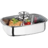 Küchenprofi Aromabräter/Dampfgarer Edelstahl, 36 cm