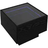 vidaXL Couchtisch Schwarz Eichen-Optik 40 x 40 x 30 cm